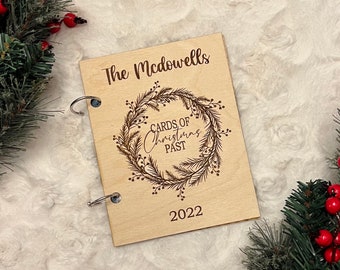 Personalized Christmas Card Holder, Christmas Keepsake Album