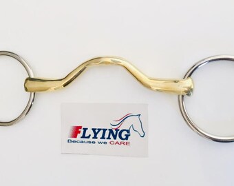 Loose Ring Waterford Snaffle Horse Bit, German Silver & Stainless Steel, UK Made