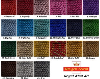 5MM Twisted Cord Craft Soutache Braid 1,2,3,5 & 10 meter gevlochten touw *Nieuw* UK