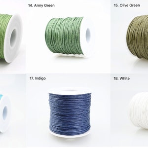 1mm Waxed Cotton Cord String 5m to 20m Jewellery Making Necklace Bracelet NEW image 4