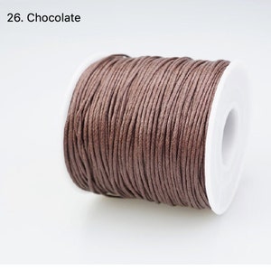 1mm Waxed Cotton Cord String 5m to 20m Jewellery Making Necklace Bracelet NEW image 6