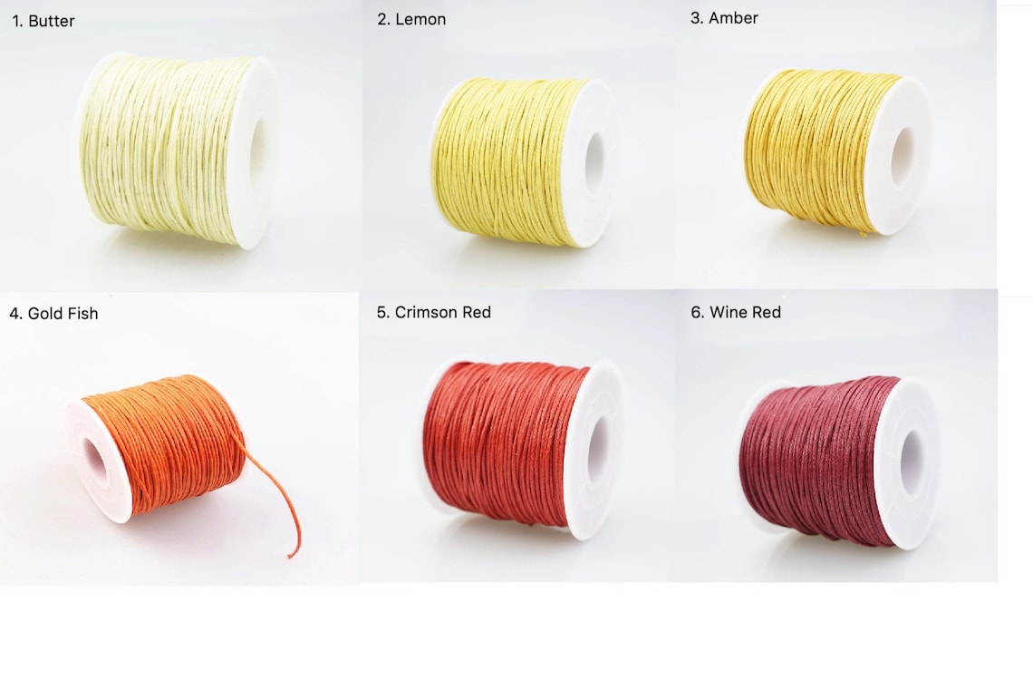 1mm Waxed Cotton Cord String 5m to 20m Jewellery Making - Etsy