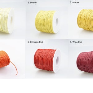 1mm Waxed Cotton Cord String 5m to 20m Jewellery Making Necklace Bracelet NEW image 2