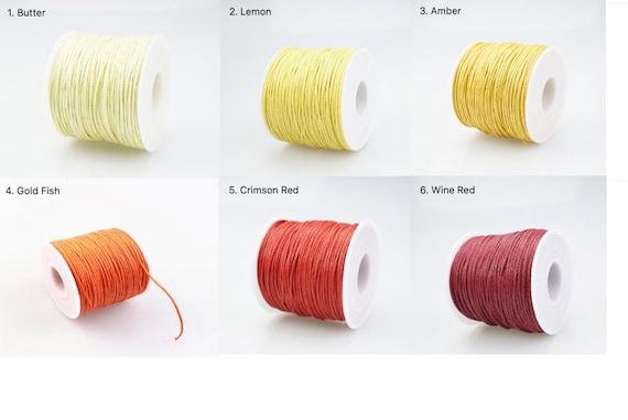 20M Waxed Cotton Cord String Thread Jewellery Beading Leathercraft Making 1mm 