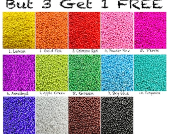 2MM Glass Seed Beads 50Gram 11/0 Jewellery Craft Making Bracelet UK Stock