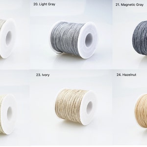 1mm Waxed Cotton Cord String 5m to 20m Jewellery Making Necklace Bracelet NEW image 5