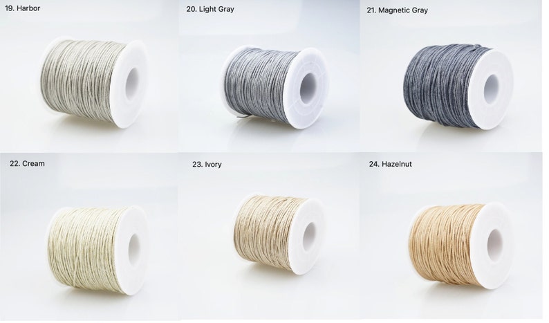 1mm Waxed Cotton Cord String 5m to 20m Jewellery Making Necklace Bracelet NEW image 5