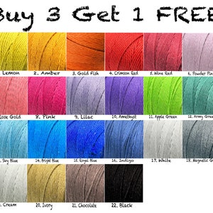 2MM Cotton Macrame Cord Twisted String Hand Rustic Craft Rope 22 Colours!