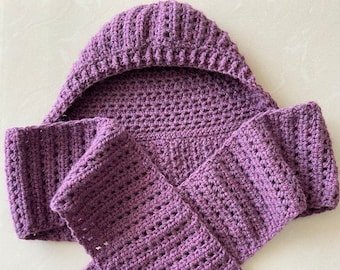 Crochet Hooded Scarf