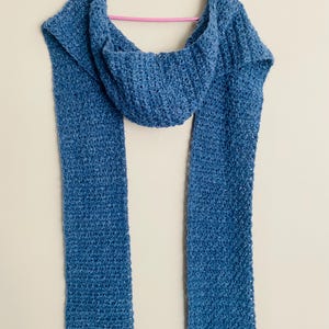Crochet Hooded Scarf/ Rounded Hoodie
