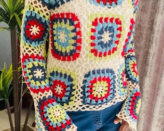 Crochet Granny Square Top