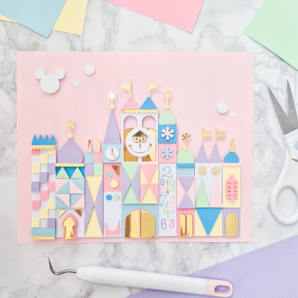 NEW VERSION*** Magical Attraction Small World papercut template. SVG file and pdf with description.