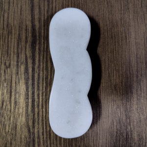 White Marble Drawer Pull: Modern Cabinet Handle