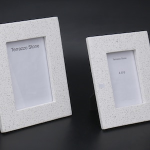 Terrazzo Marble Picture Frame, Natural Handmade Marble Family Photo Frame, Personalized Photo Frame, Unique Picture Frame, Wedding Gifts.