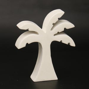 White Epoxy Plam Tree, Decorative Object, Home Decor, Side Table Decor.