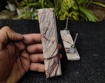 Brown Bidasar Marble Drawer Pulls: Elegant Cabinet Handles