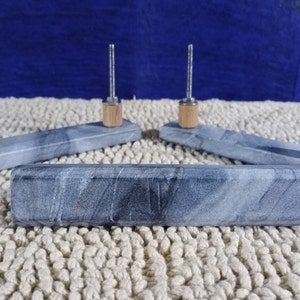 Set of Elegant Grey Stone Or Marble Drawer Pulls, cabinets, Dressers, Pulls and Handles