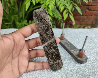 Brown Bidasar Marble Drawer Pulls: Elegant Stone Cabinet Handles
