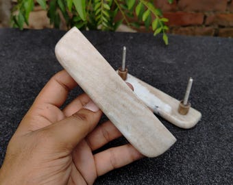 Beige Marble Drawer Pulls: Elegant Stone Cabinet Handles