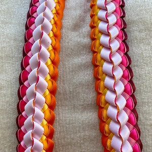 Lesbian Pride Flag Double Ribbon Lei