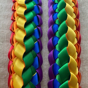LGBTQ+ Pride Flag Double Ribbon Lei