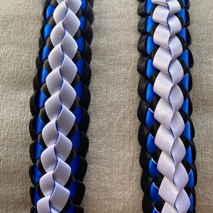 Leather Pride Flag Double Ribbon Lei
