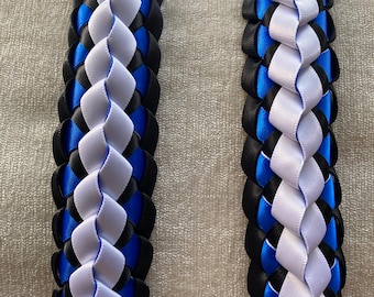 Leather Pride Flag Double Ribbon Lei