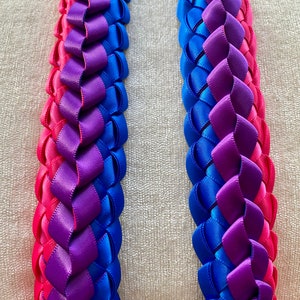 Bisexual Pride Flag Double Ribbon Lei