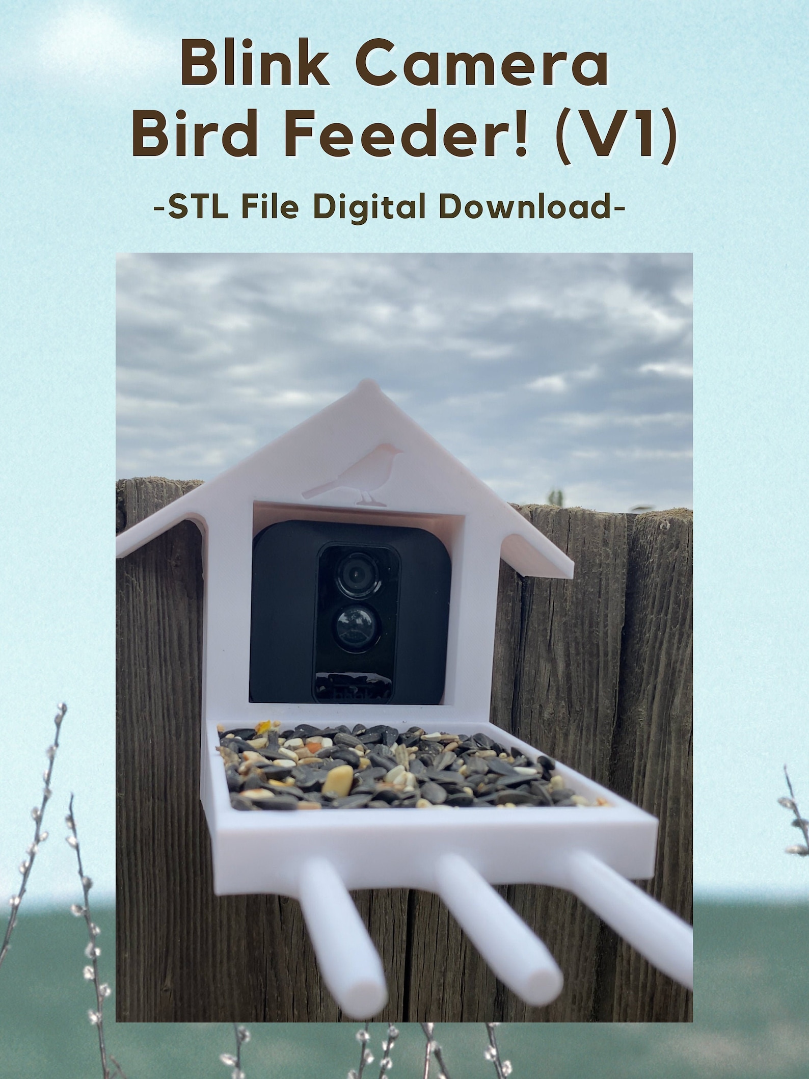 Blink Camera Bird Feeder STL File Digital Download Etsy UK