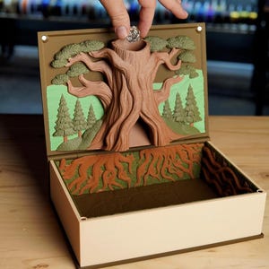 Hollow Root Dice Tower Book DIGITAL FILE- STL and .3mf