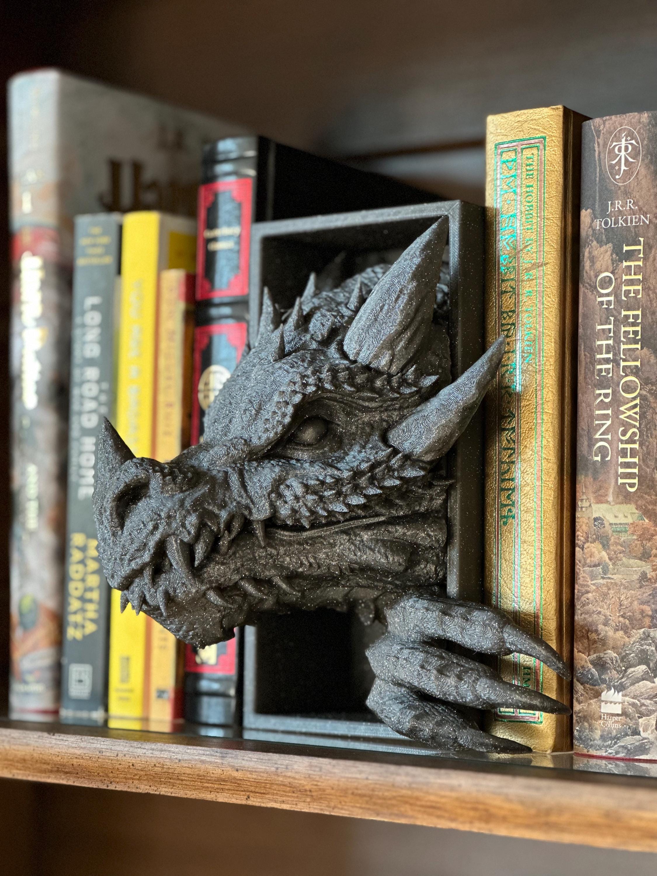Dragon Emerging Book Nook – Head & Tail Edition DIGITAL FILE- STL and .3mf