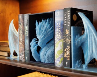 Frost Dragon Book Nook Collection: STL en .3mf 3D-afdrukbestanden (digitale download)