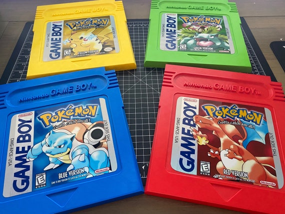 Extra Large Pokemon Red Blue Green And Yellow Gameboy Etsy Denmark