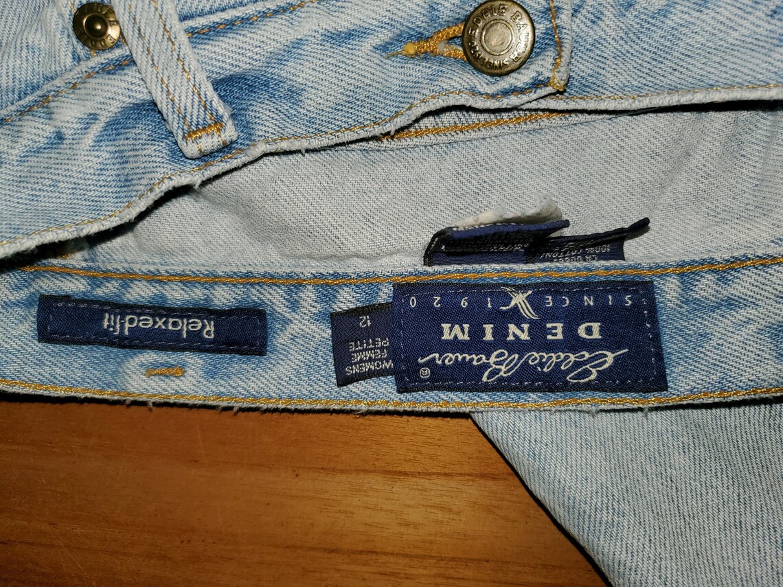 Eddie Bauer vintage light blue mom jeans tag size 12 | Etsy