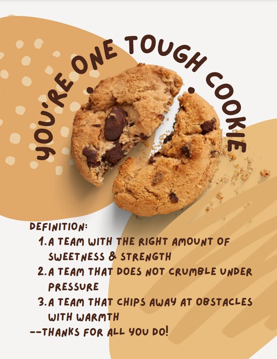 You re One Tough Cookie Etsy You re One Tough Cookie Etsy