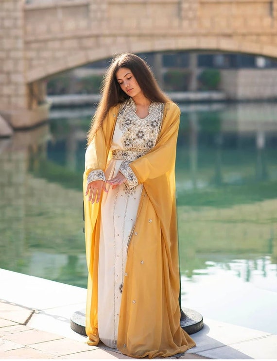 Traditional Dubai Moroccan Arabic Kaftan Royal Bridal Abaya | Etsy