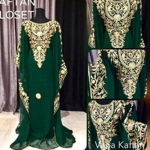 Kashmir Kaftan Royal Dubai Kaftan Arabic Abaya Maxi Hand - Etsy