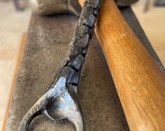 Korg Ragnarok Bottle Opener | Hand Forged |Rustic Blacksmith Beer Opener | Hand Forged Iron | Groomsmen gift | Fathers Day gift
