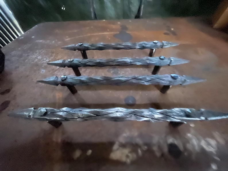 Large Hand Pineapple Twist Handle Blacksmith Rustic Artisan Barn