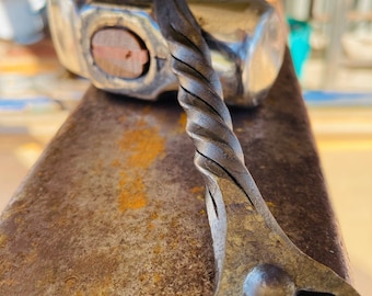 Hand Forged Split Twist Bottle Opener | Rustic Blacksmith Beer Opener | Hand Forged Iron | Groomsmen gift | Fathers Day gift