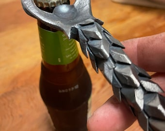 Hand Forged Dragon Scale Bottle Opener