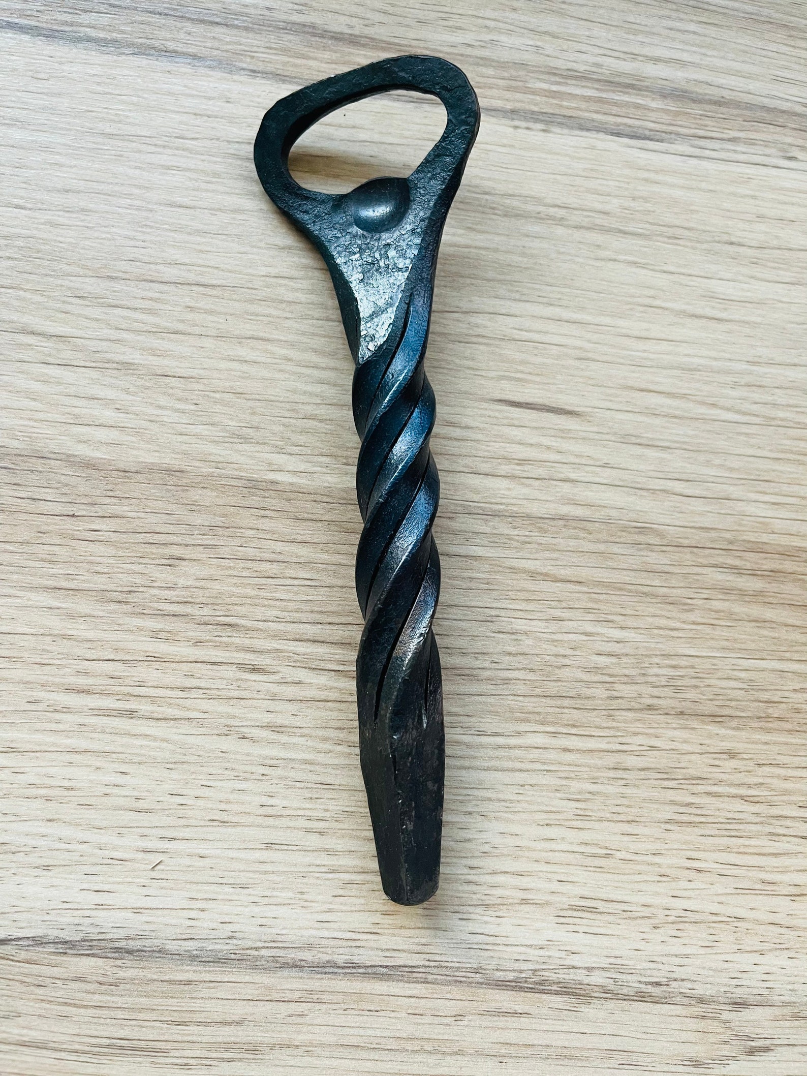 Hand Split Twist Bottle Opener Rustic Blacksmith Beer Etsy