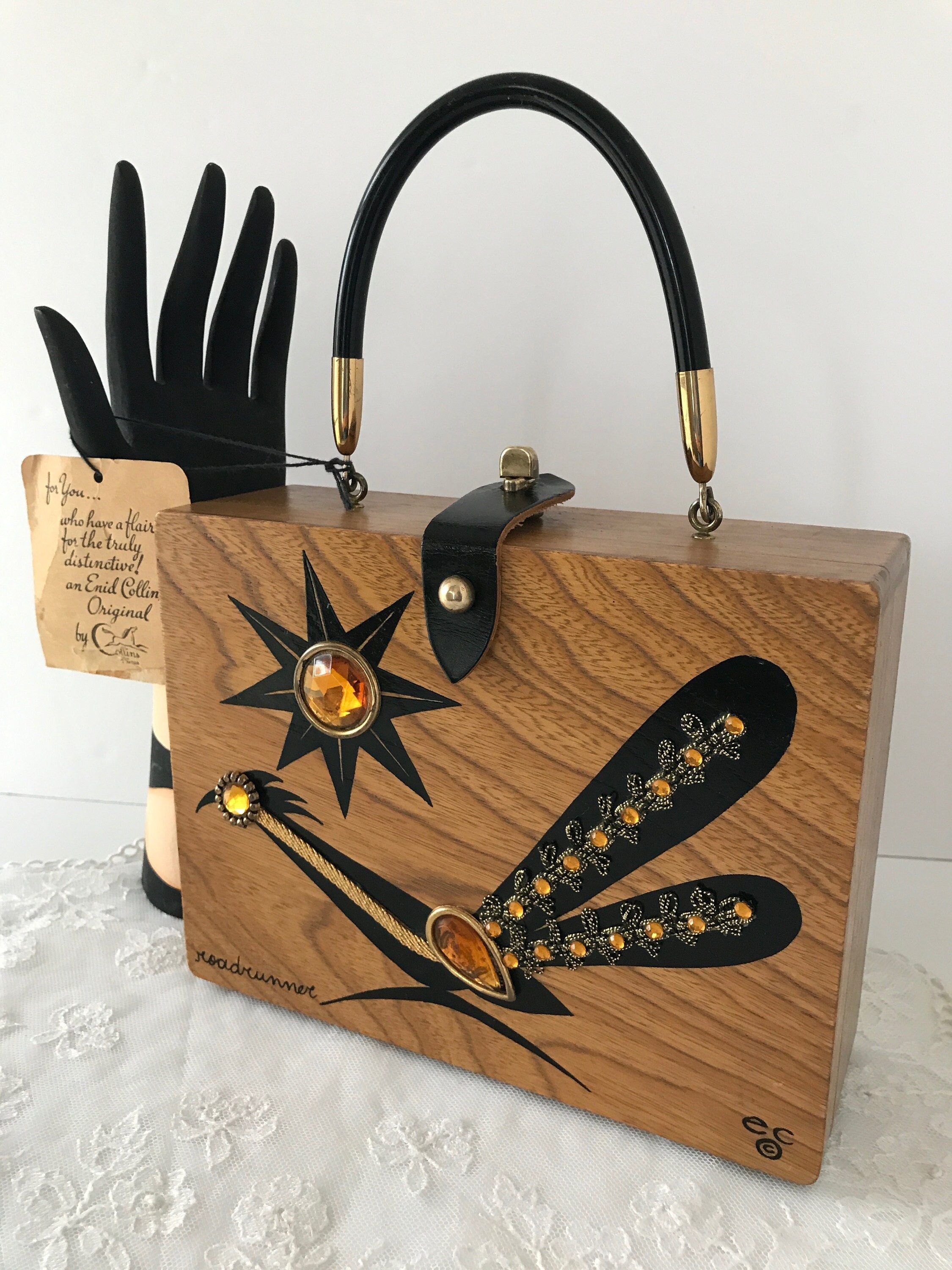 ENID COLLINS Rare Tagged ROADRUNNER Vintage 1960s E C Texas Box