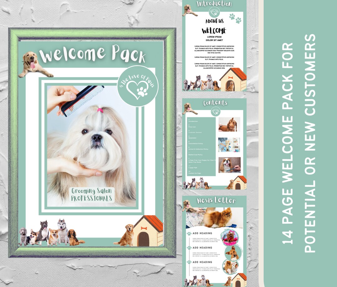 Dog Grooming Salon Pack. Dog Grooming Business Forms. Dog Salon