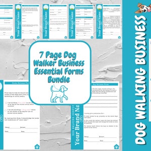Formulaires commerciaux de promenade de chiens. Formulaires commerciaux pour les promeneurs de chiens. Formulaire de libération des vétérinaires. Hors du formulaire de plomb. Formulaire de consentement du promeneur de chien
