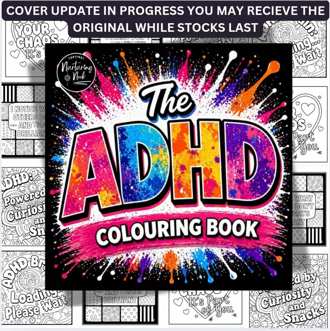 WOW! an Adhd Colouring Book: A Fun Colouring Journey for Neurodivergent ...