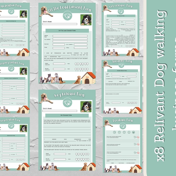 Dog Walking Forms - Etsy