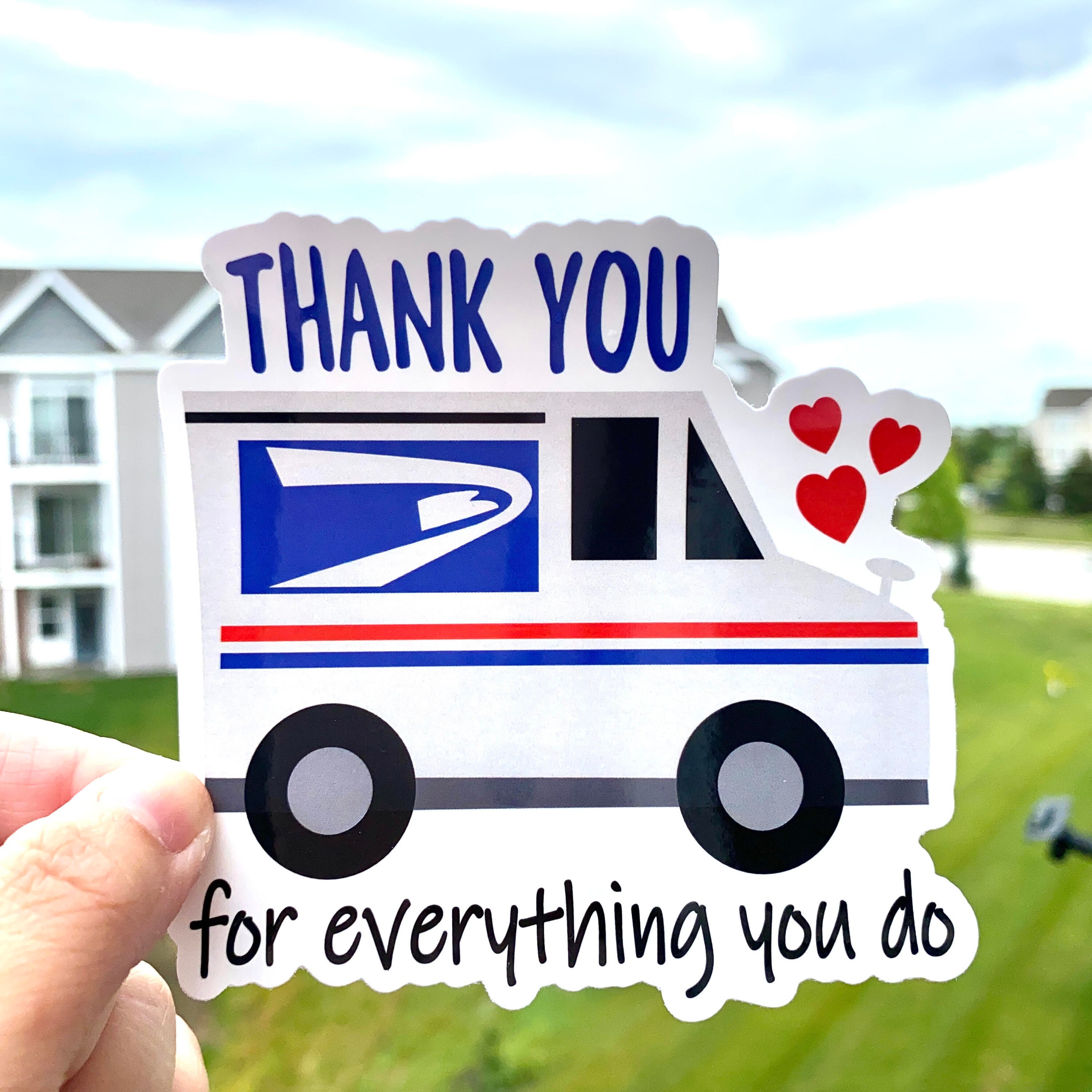 Thank You Sticker for Postal Worker Thank You Mail Carrier - Etsy