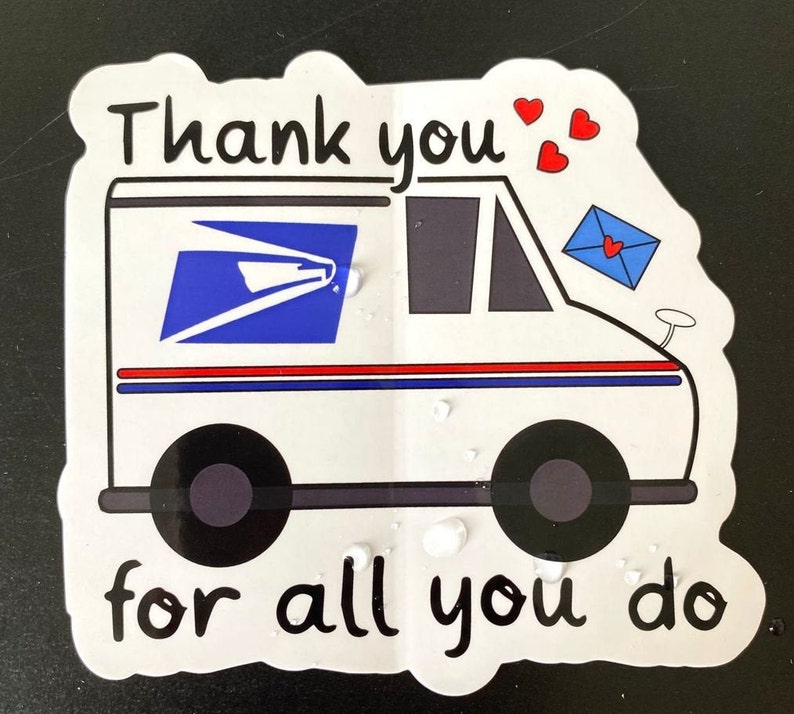 Thank You Sticker for Mail Carrier Thank You Postal Worker - Etsy