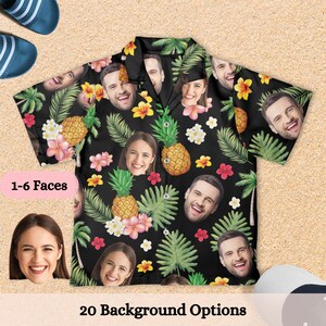 Custom Face Hawaiian Shirt, Personalized Photo Flower Shirt, Short Sleeve Shirts, Shirt for Men, Shirt for Women Summer Shirt Dog Face Shirt